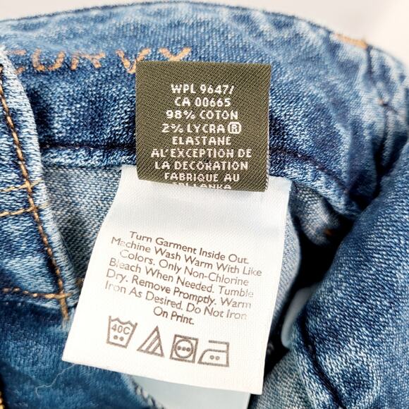 Eddie Bauer Blue Curvy Cropped Jeans Cotton Spandex Blend Women's Plus Size 20 - Picture 8 of 9